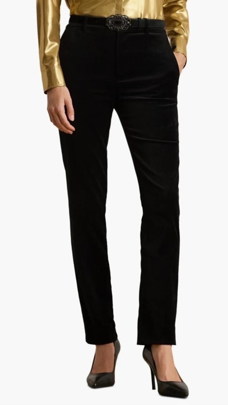 Lauren Ralph Lauren Velvet Stretch Ankle Pants Size 14